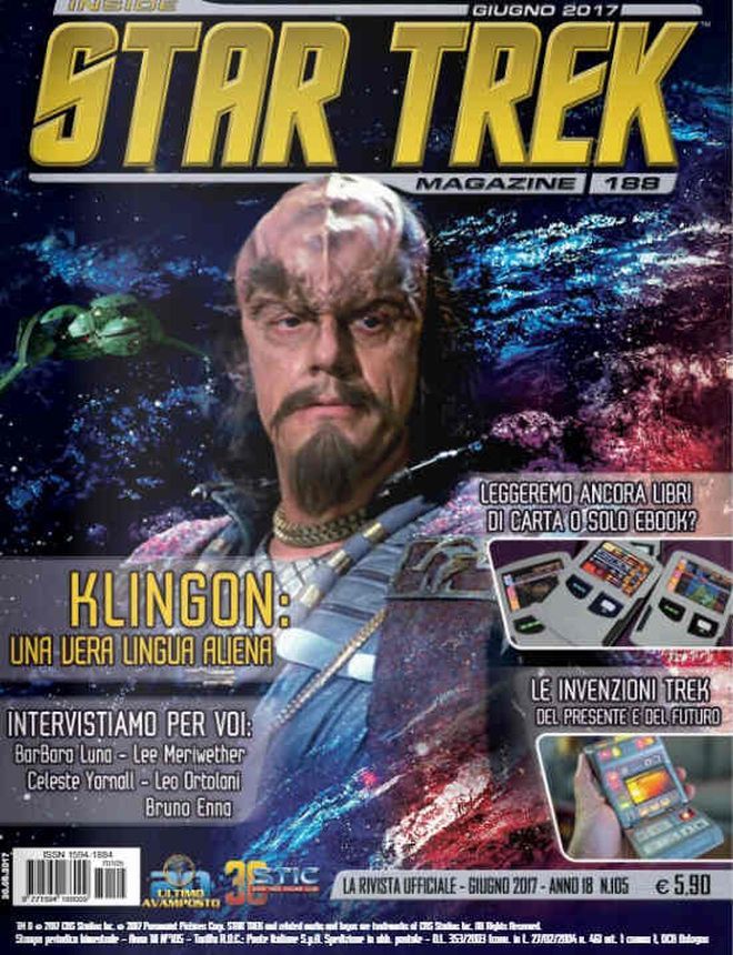 INSIDE STAR TREK magazine side cover Issue 188  June 2017