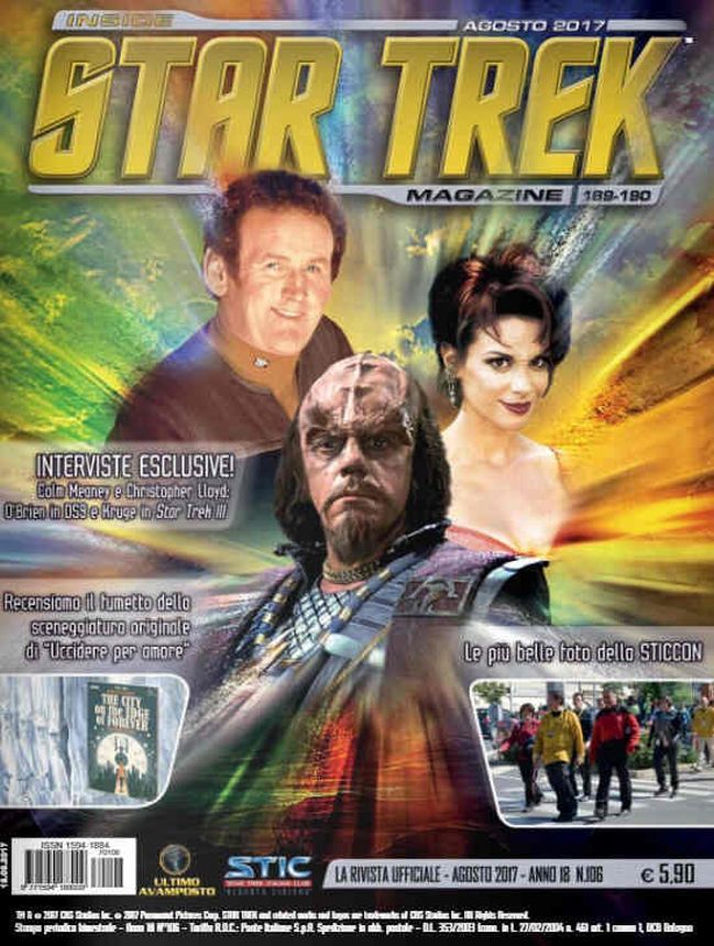 INSIDE STAR TREK magazine side cover Issue 189-90  August 2017
