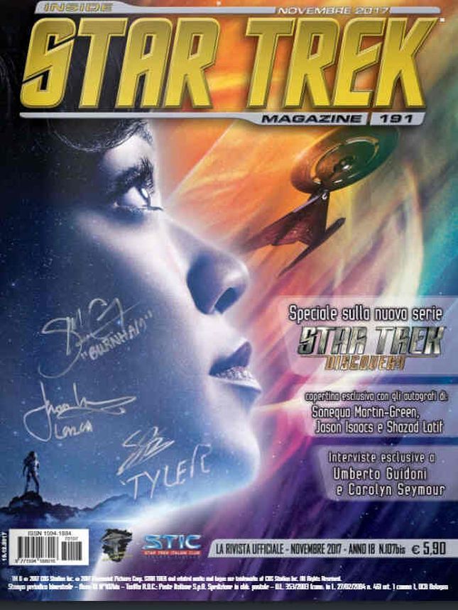 INSIDE STAR TREK magazine side cover Issue 191  November 2017