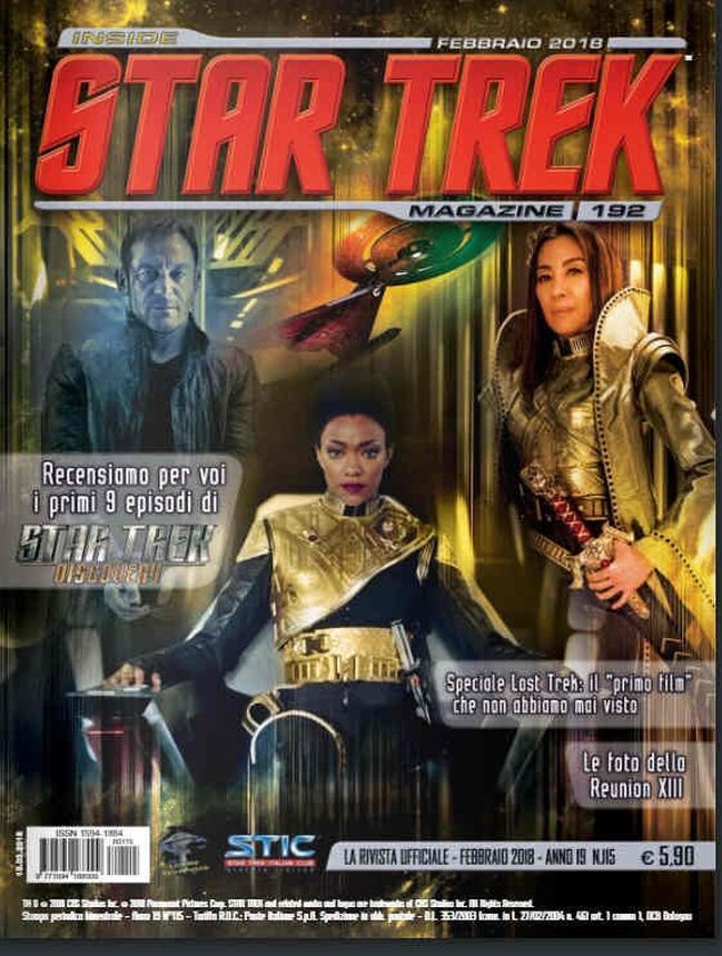 INSIDE STAR TREK magazine side cover Issue 192  February 2018