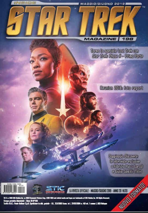 INSIDE STAR TREK magazine side cover Issue 198  May/June 2019