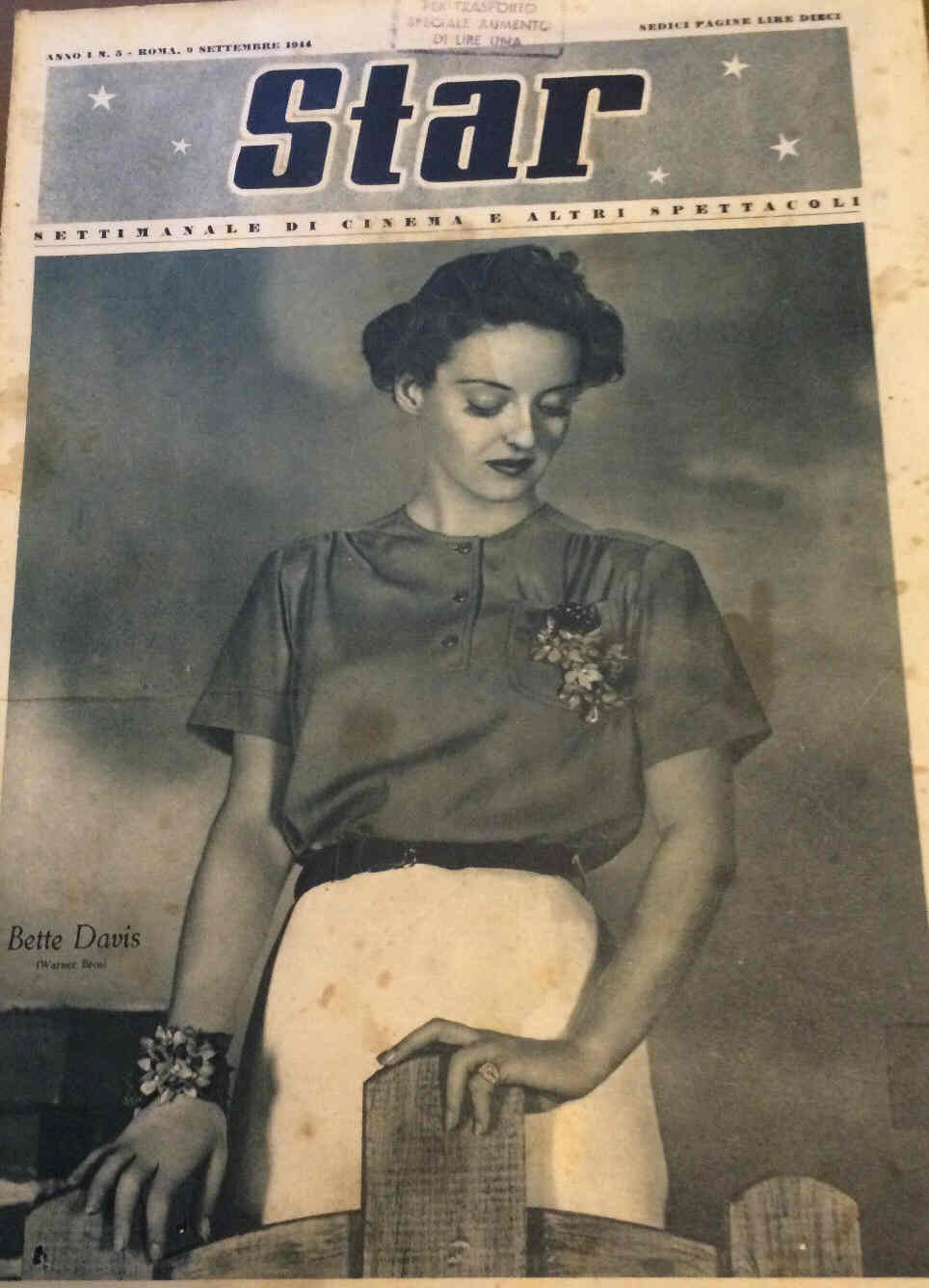 STAR (It 40s) magazine side cover Issue 5 9 September 1944