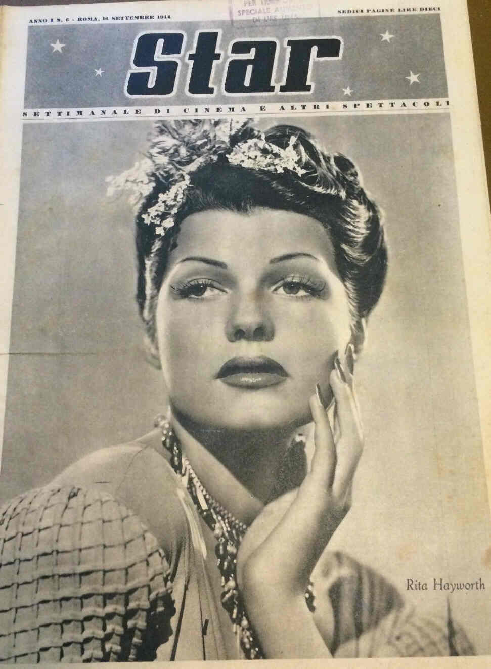 STAR (It 40s) magazine side cover Issue 6 16 September 1944