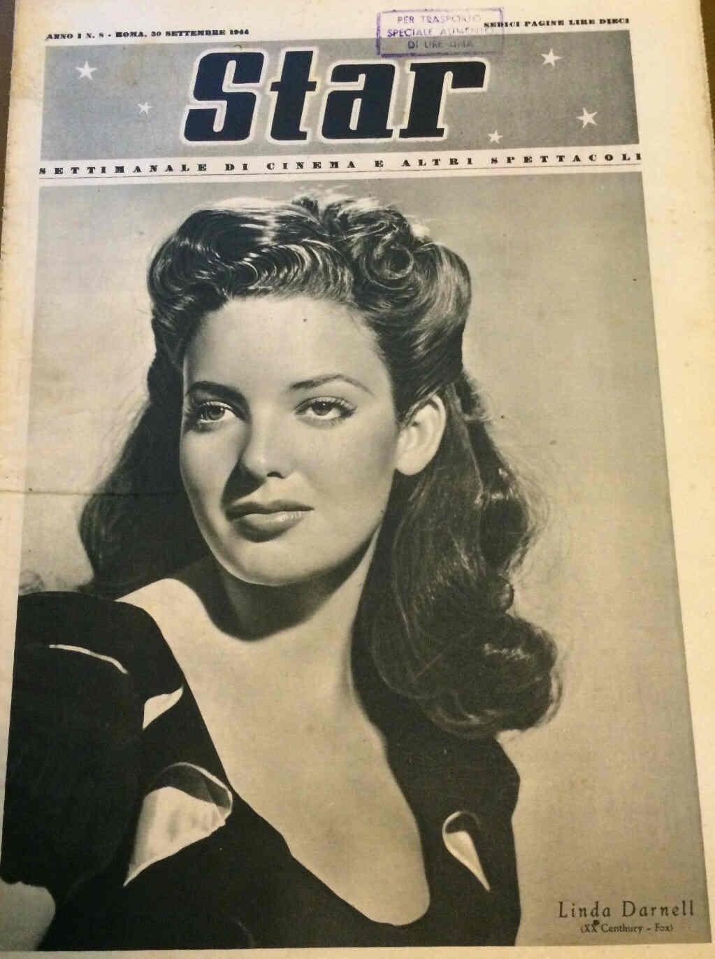 STAR (It 40s) magazine side cover Issue 8 30 September 1944