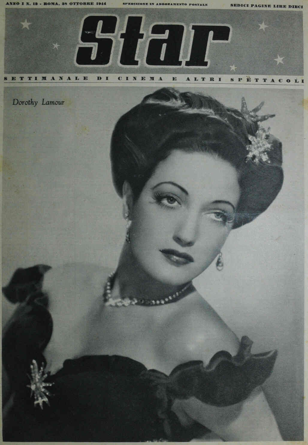 STAR (It 40s) magazine side cover Issue 12 28 October 1944