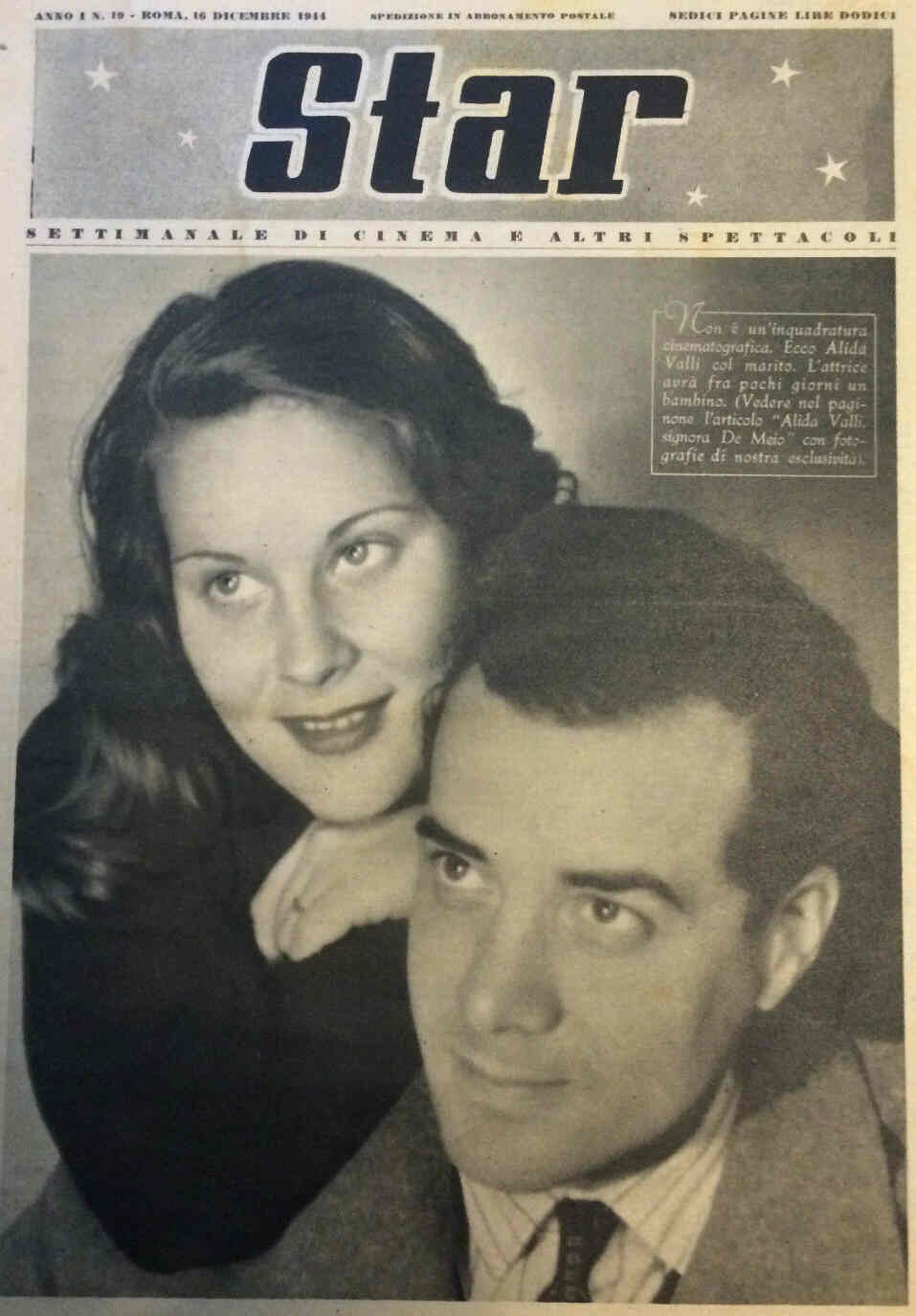 STAR (It 40s) magazine side cover Issue 19 16 December 1944