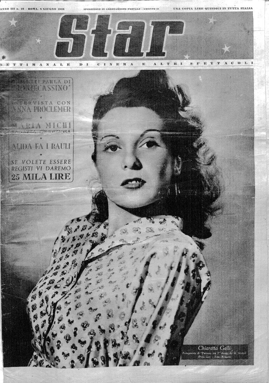 STAR (It 40s) magazine side cover Issue 23 8 June 1946