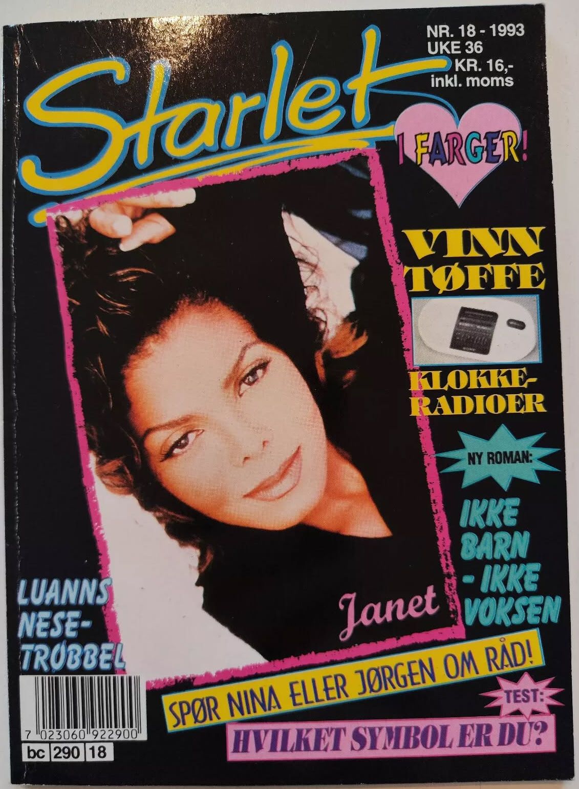 STARLET (NORWAY) magazine side cover Issue 18   1993