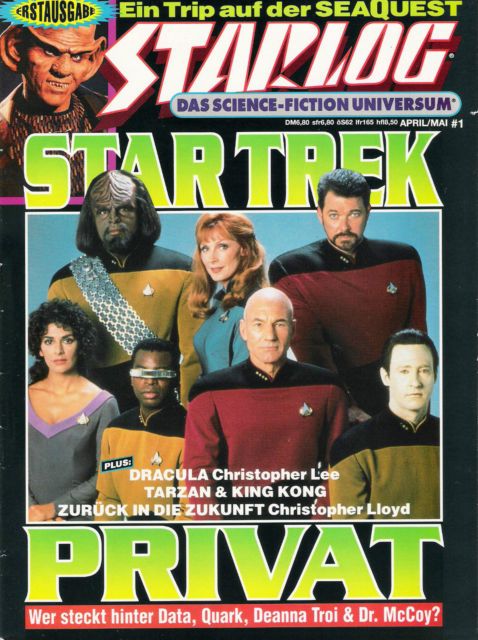 STARLOG (De) magazine side cover Issue 1 April-May 1994