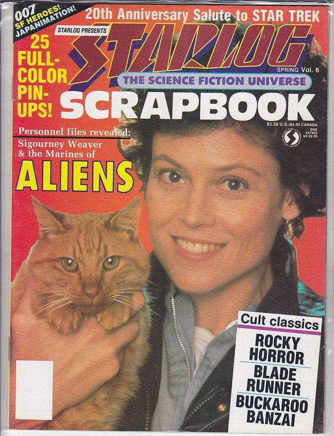 STARLOG SCRAPBOOK magazine side cover Issue 6  1987