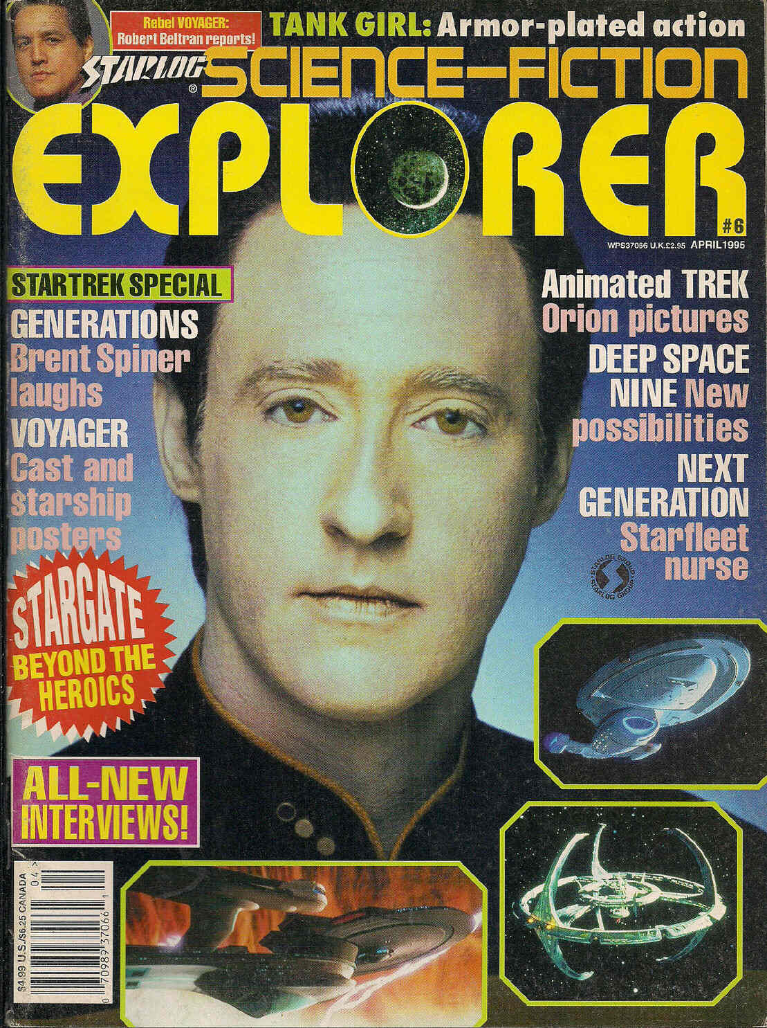 STARLOG SCIENCE FICTION EXPLORER magazine side cover Issue 6 April 1995
