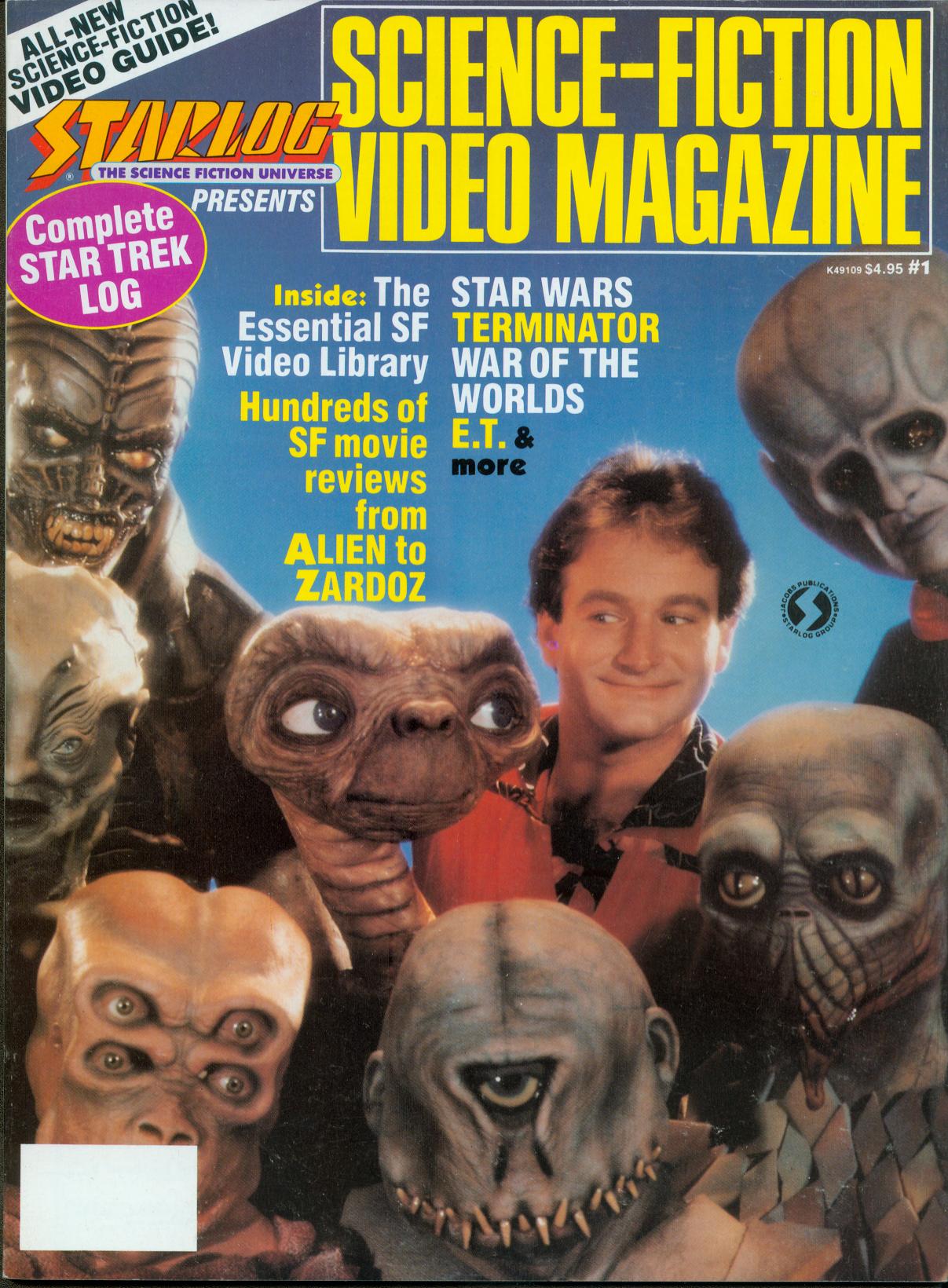 STARLOG SCIENCE-FICTION VIDEO magazine side cover Issue 1   1988