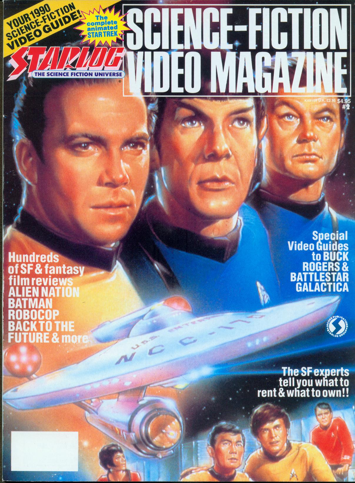 STARLOG SCIENCE-FICTION VIDEO magazine side cover Issue 2   1990