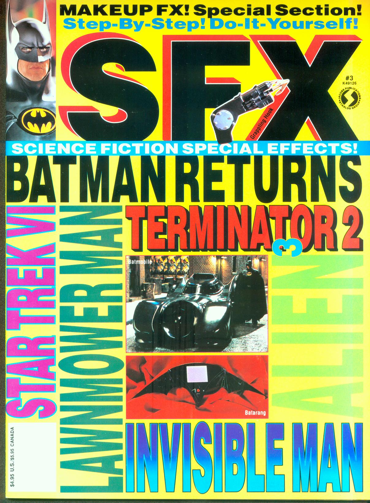 STARLOG SFX magazine side cover Issue 3   1992