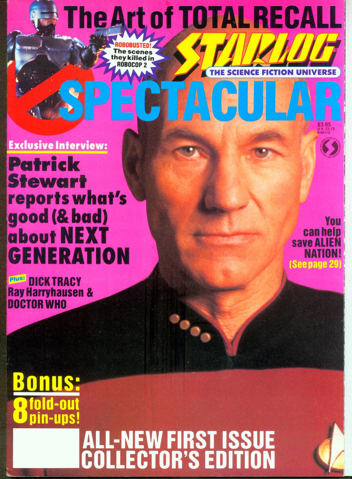 STARLOG SPECTACULAR magazine side cover Issue 1   1990