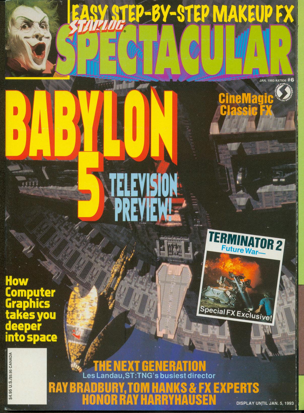 STARLOG SPECTACULAR magazine side cover Issue 6  January 1993