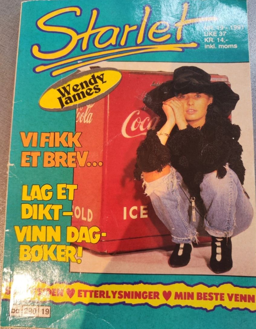 STARLET (NORWAY) magazine side cover Issue 19   1991