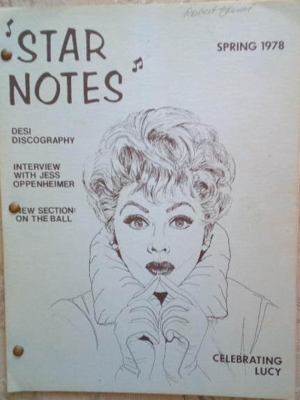 STAR NOTES magazine side cover Spring 1978