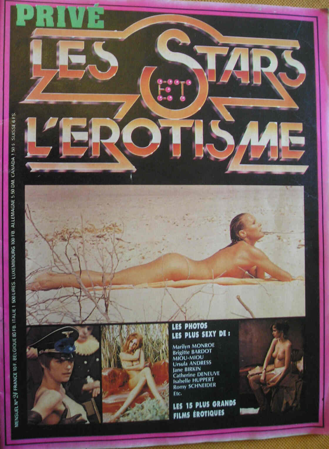 STARS ET L EROTISME magazine side cover Issue 24  1979