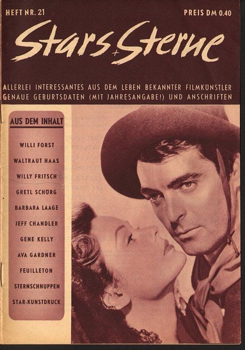 STARS UND STERNE magazine side cover Issue 21  1952