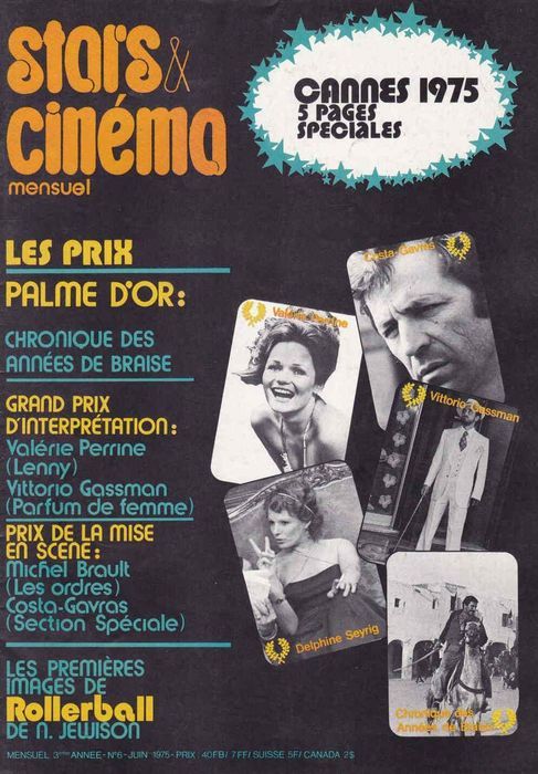 STARS AND CINEMA magazine side cover  June 1975