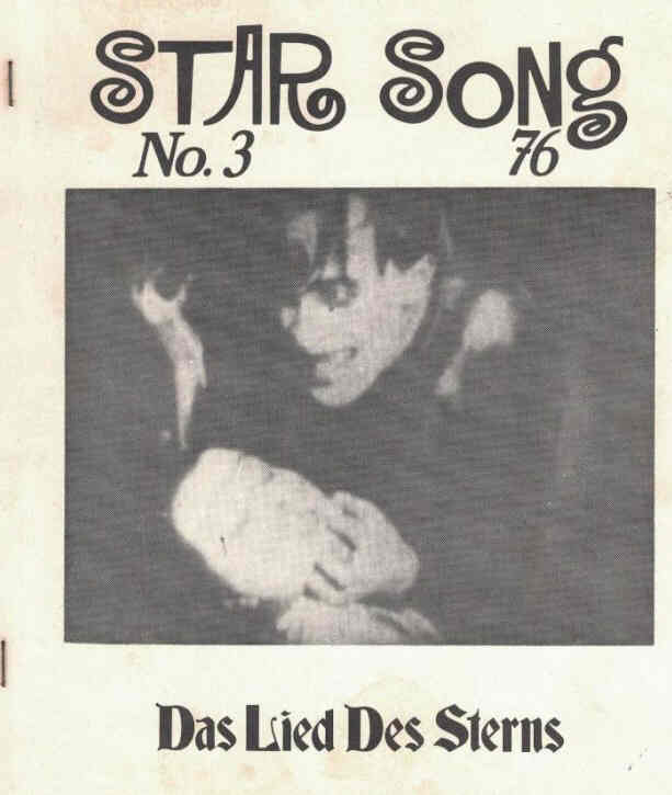STAR SONG magazine side cover Issue 3 October 1976