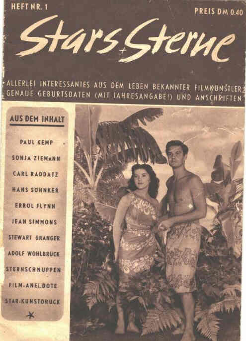 STARS UND STERNE magazine side cover Issue 1   1952