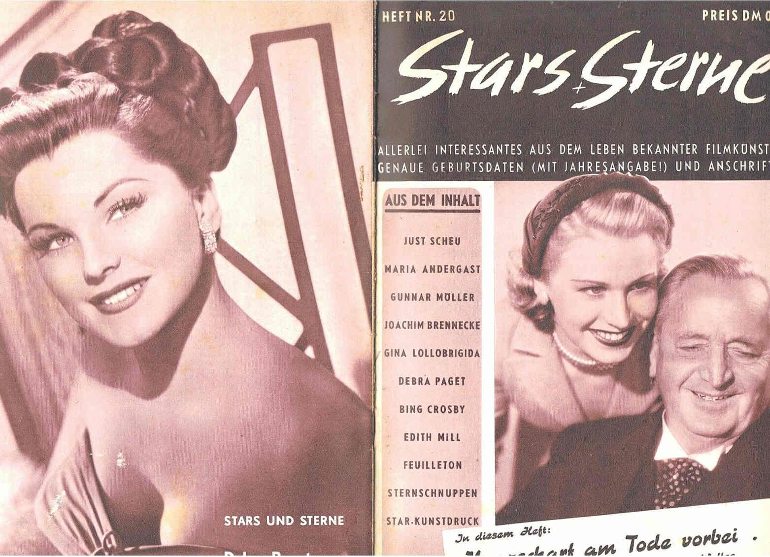 STARS UND STERNE magazine side cover Issue 20  1952