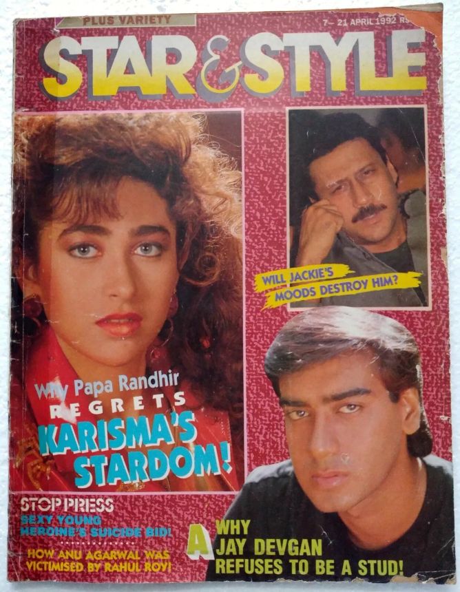 STAR AND STYLE magazine side cover 7 April 1992