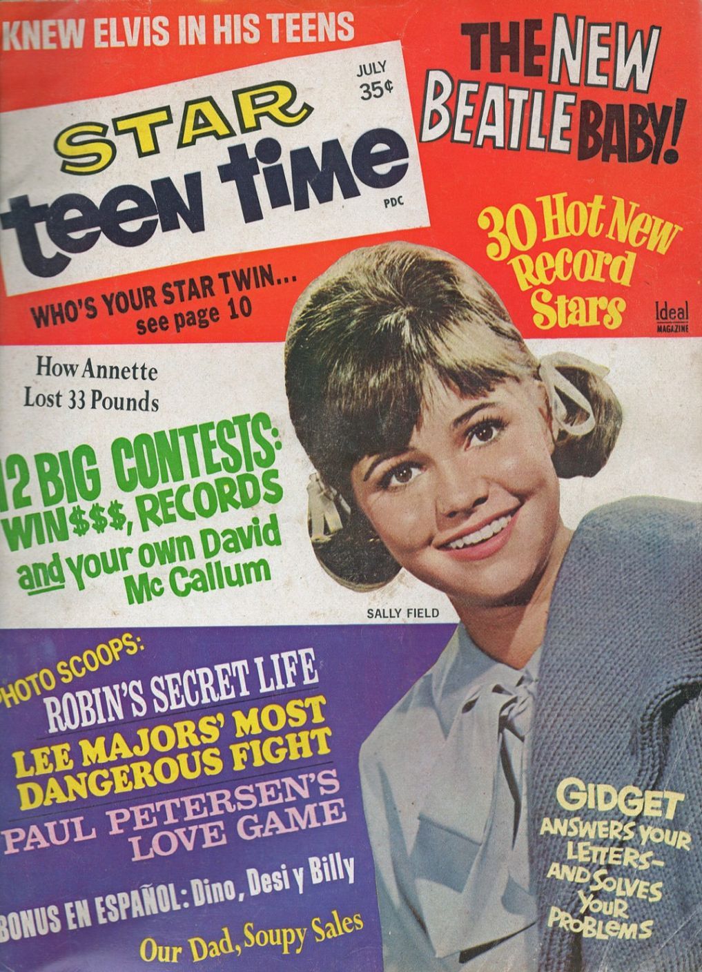 STAR TEEN TIME magazine side cover  July 1966