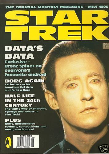 STAR TREK MAGAZINE (UK) magazine side cover Issue 3 May 1995