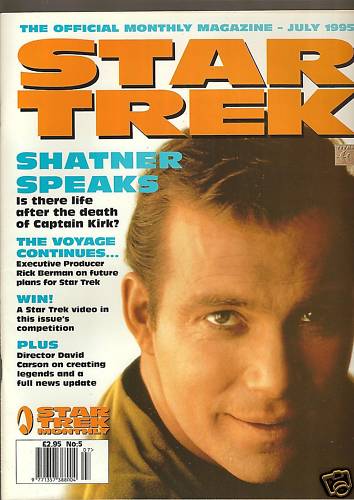 STAR TREK MAGAZINE (UK) magazine side cover Issue 5 July 1995