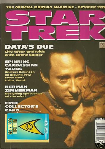STAR TREK MAGAZINE (UK) magazine side cover Issue 8 October 1995