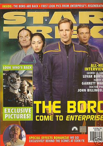 STAR TREK MAGAZINE (UK) magazine side cover Issue 106 July 2003