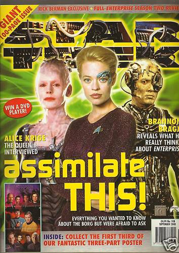 STAR TREK MAGAZINE (UK) magazine side cover Issue 108 September 2003