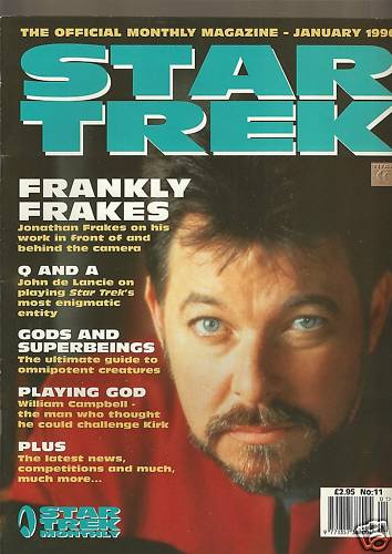 STAR TREK MAGAZINE (UK) magazine side cover Issue 11 January 1996