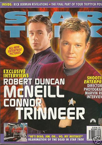 STAR TREK MAGAZINE (UK) magazine side cover Issue 110 November 2003