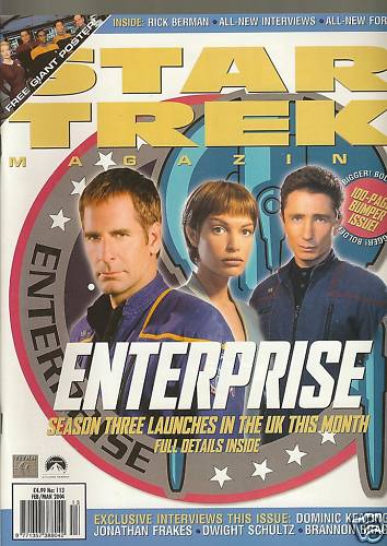 STAR TREK MAGAZINE (UK) magazine side cover Issue 113 February/March 2004