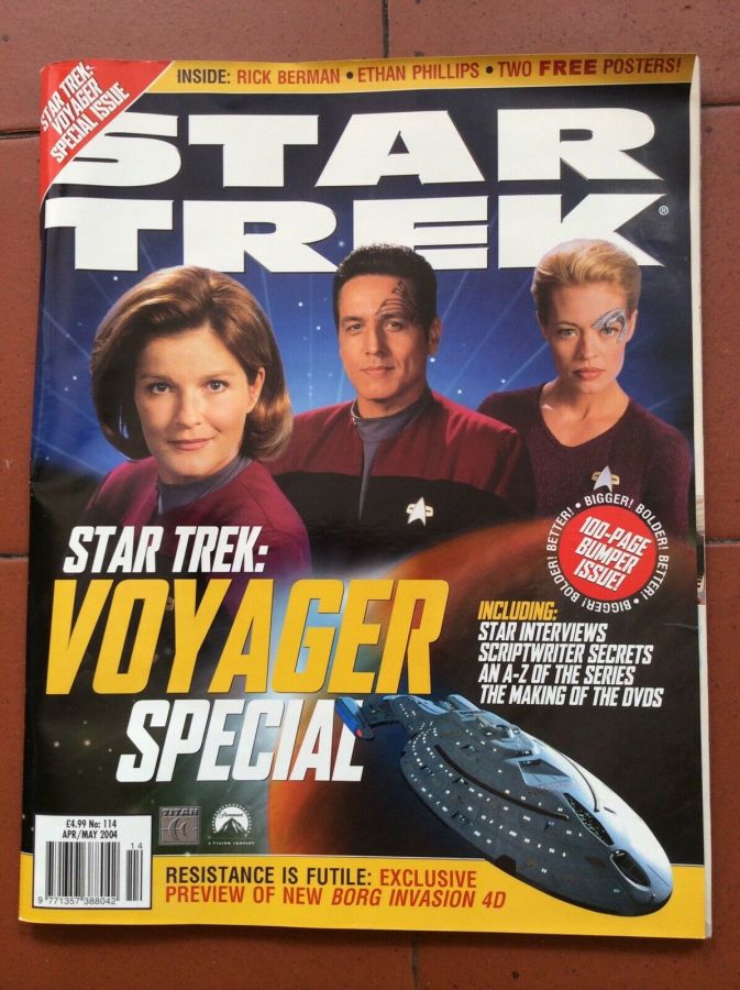 STAR TREK MAGAZINE (UK) magazine side cover Issue 114 April/May 2004