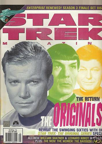 STAR TREK MAGAZINE (UK) magazine side cover Issue 116 August/September 2004