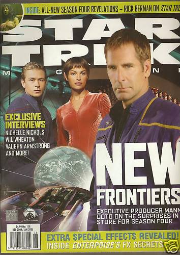STAR TREK MAGAZINE (UK) magazine side cover Issue 118 Dec./January 2005