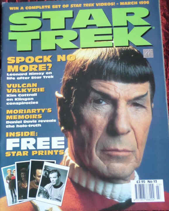 STAR TREK MAGAZINE (UK) magazine side cover Issue 13 March 1996
