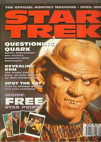 STAR TREK MAGAZINE (UK) magazine side cover Issue 14 April 1996