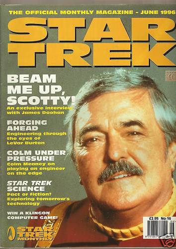STAR TREK MAGAZINE (UK) magazine side cover Issue 16 June 1996