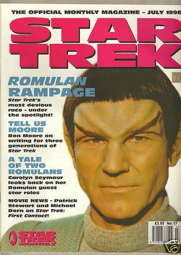 STAR TREK MAGAZINE (UK) magazine side cover Issue 17 July 1996