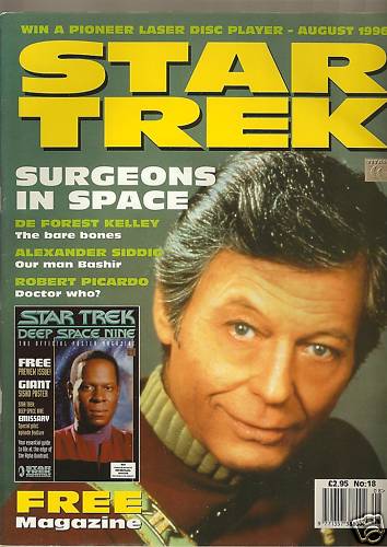 STAR TREK MAGAZINE (UK) magazine side cover Issue 18 August 1996
