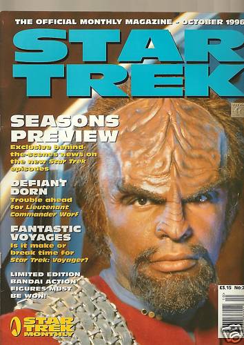 STAR TREK MAGAZINE (UK) magazine side cover Issue 20 October 1996