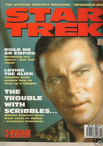 STAR TREK MAGAZINE (UK) magazine side cover Issue 21 November 1996