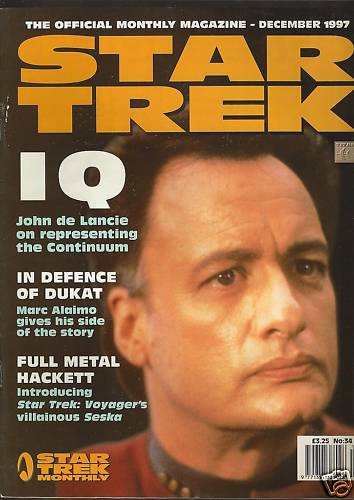 STAR TREK MAGAZINE (UK) magazine side cover Issue 34 December 1997
