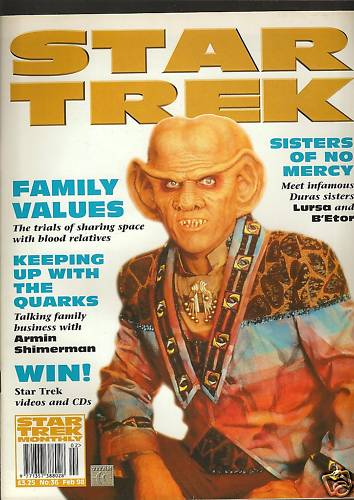 STAR TREK MAGAZINE (UK) magazine side cover Issue 36 February 1998
